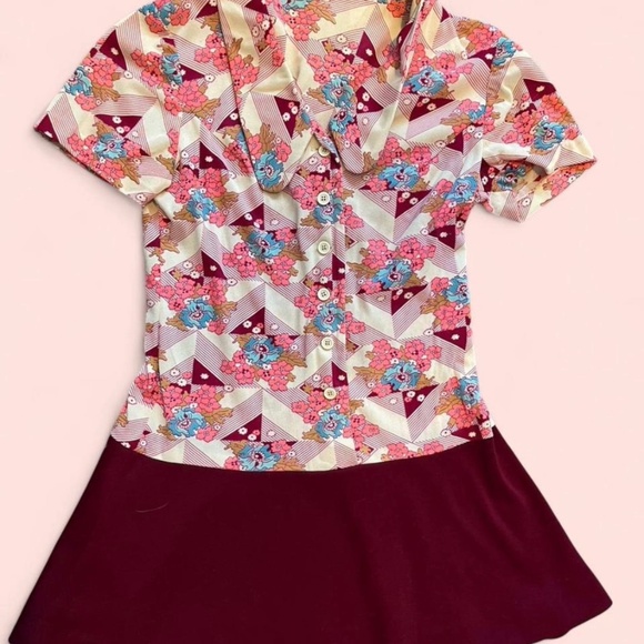 Vintage 70s mini dress - Picture 1 of 6